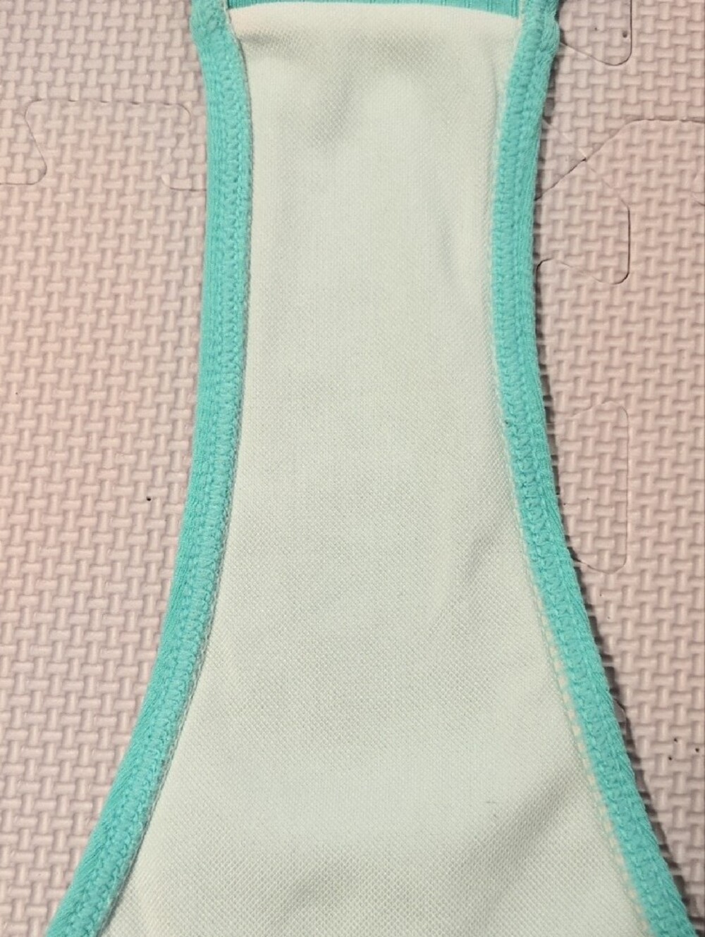 Turquoise Ribbed Triangle Bikini - Size Large - Picture 9 of 11